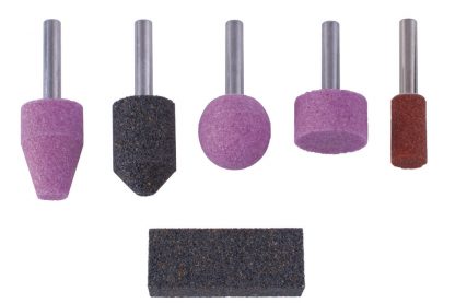 Wolfcraft 5 Keramických brusných tělísek stopka  6mm+brousek 2144000