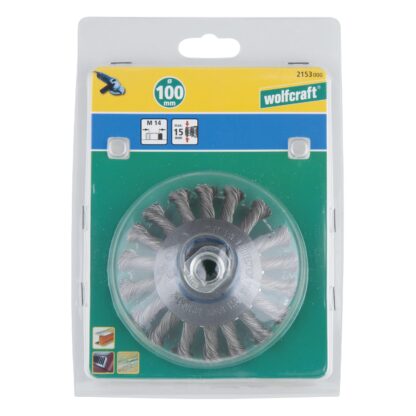 Wolfcraft kuželový drátěný kartáč, zapletený, pr. 100 mm 2153000 - Image 2