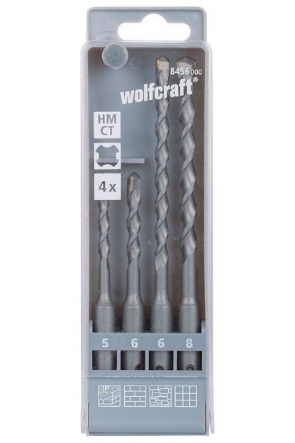 Wolfcraft Sada 4ks příklepový vrták SDS-plus ø5-8mm 8456000