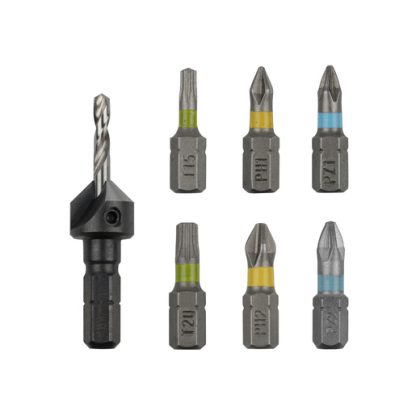 Wolfcraft Flipbit sada pro dřevo 7-dílná 3085000