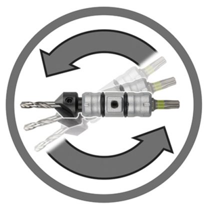 Wolfcraft Flipbit sada pro dřevo 7-dílná 3085000 - Image 4