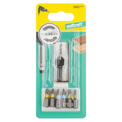 Wolfcraft Flipbit sada pro dřevo 7-dílná 3085000 - Image 5