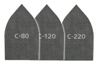 Wolfcraft 5 x samodržná mřížková plátna  80, 120, 220  8465000
